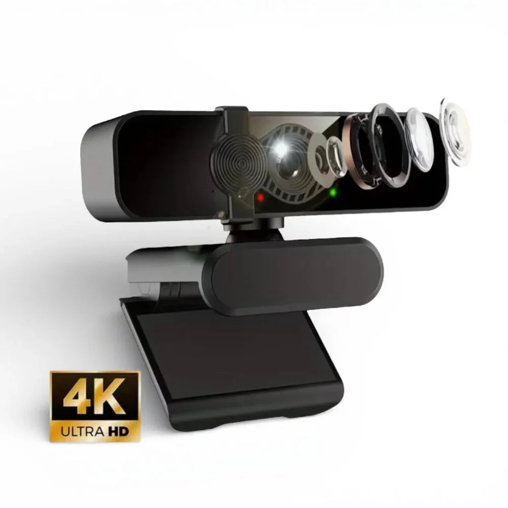 NWOT- 4K Webcam Featuring a Privacy Shield And Integrated Microphone, 360-Degree